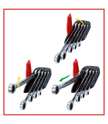 JUEGO 5 LLAVES MIXTA-CARRACA Profesional 8-19MM KS TOOLS 5034255