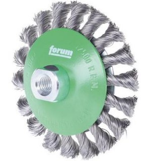 CEPILLO CONICO Ø115 PUAS TRENZADAS INOX 0,35 M14