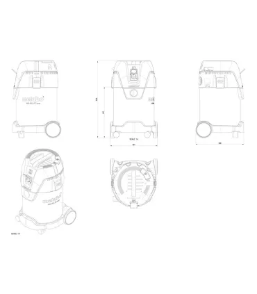 ASPIRADOR METABO BASIC AS30LPC INOX 1250W 30L