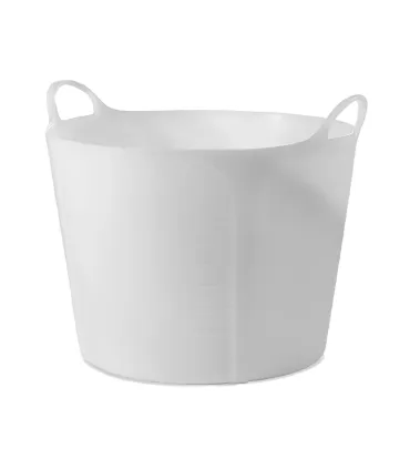 CAPAZO PLASTICO CULO PLANO 440x330 40LIT. BLANCO ALIMENTARIO