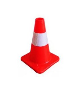 MINI CONO SEÑAL PVC CON REFLECTANTE 30cm