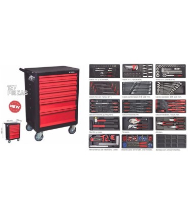 CARRO CON 137 HERRAMIENTAS SERVICIO BTOOLS-ECO
