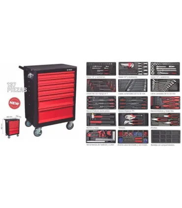 CARRO CON 137 HERRAMIENTAS SERVICIO BTOOLS-ECO