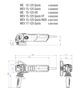 RADIAL METABO WE15-125-QUICK 1500W Ø125MM