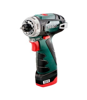 TALADRO ATORNILLADOR Y PERCUTOR METABO 2 BAT.10,8V-2Ah POWERMAX BASIC