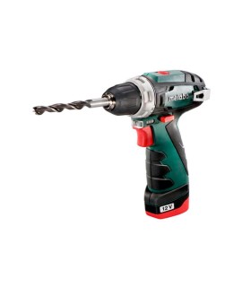 TALADRO ATORNILLADOR Y PERCUTOR METABO 2 BAT.10,8V-2Ah POWERMAX BASIC