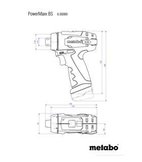 TALADRO ATORNILLADOR Y PERCUTOR METABO 2 BAT.10,8V-2Ah POWERMAX BASIC