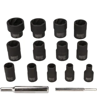 J. 16pcs VASO 1/2-3/8" EXTRACTORES TORNILLOS Y TUERCAS 8 a  27mm