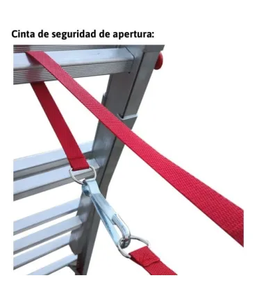 ESCALERA TELESCOPICA TIJERA 8x8 2,12m PLEGADA 1,30m ESTIR.4,2m