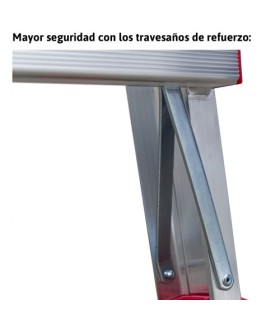 ESCALERA TELESCOPICA TIJERA 8x8 2,12m PLEGADA 1,30m ESTIR.4,2m