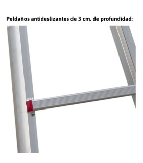 ESCALERA TELESCOPICA TIJERA 8x8 2,12m PLEGADA 1,30m ESTIR.4,2m