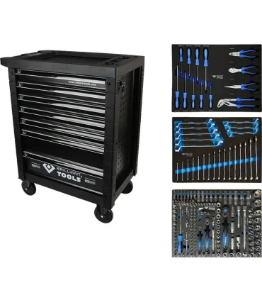 CARRO 207 HERRAMIENTAS BRILIANT DE 7 CAJONES + MALETA VASOS 172pcs