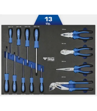 CARRO 207 HERRAMIENTAS BRILIANT DE 7 CAJONES + MALETA VASOS 172pcs