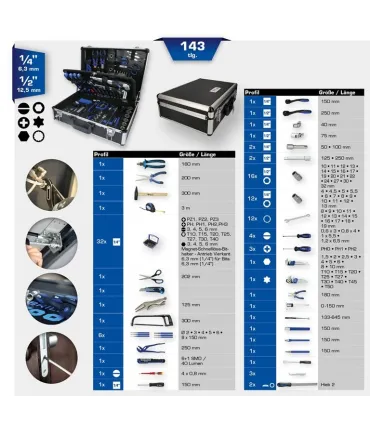 SET 143 HERRAMIENTAS UNIVERSAL BRILLIANT