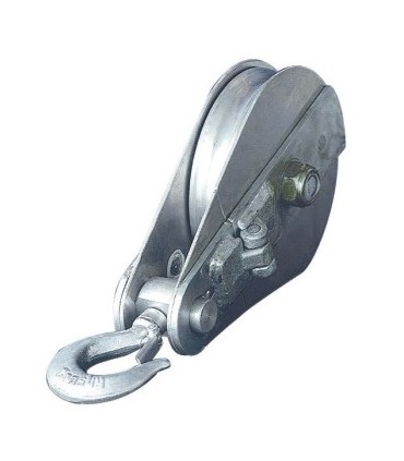 POLEA DESMONTABLE ALUMINIO 100mm 600Kg CUERDA MAX 22mm