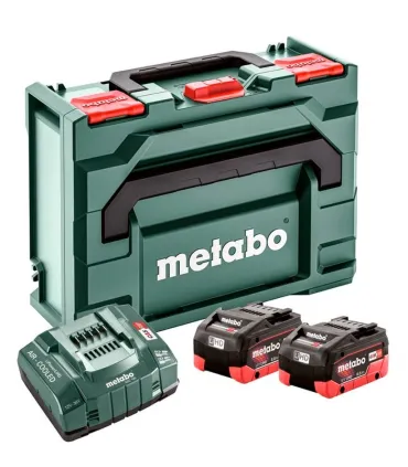 COMBO METABO 2 BATERIAS 18V LI-HD 10 Amp +CARGADOR, EN MALETA