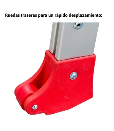 ESCALERA ALTA SEGURIDAD ALUMINIO 4 PELDAÑOS FARAONE SGP 04