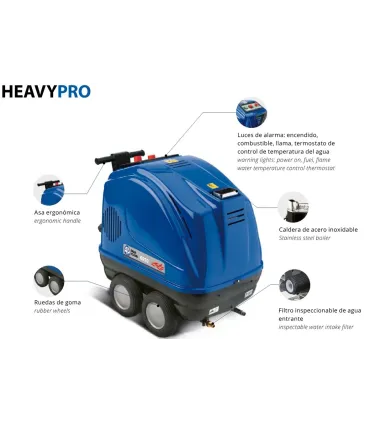 HIDROLIMPIADORA AGUA CALIENTE 150Bar 5Kw Trifasica 15L/m