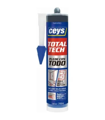 CARTUCHO ADHESIVO SELLADOR T-TECH NEGRO 290 ml