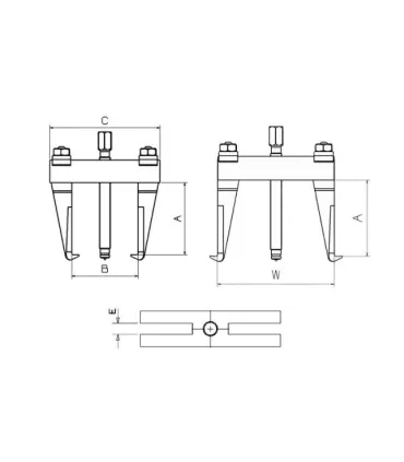 EXTRACTOR 2 PATAS FORZA 1003-L Ø115x135