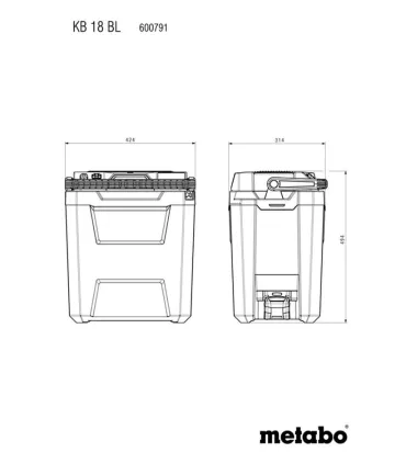 NEVERA PORTATIL 24L ¡¡Funciona con cualquier batería Metabo!!