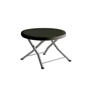 TABURETE PLEGABLE TRABAJO ACOLCHADO NEGRO