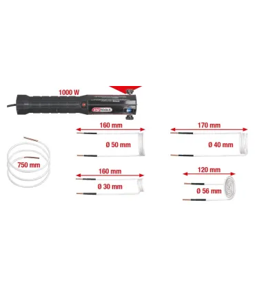 KIT PISTOLA CALENTADORA INDUCCION 1000W