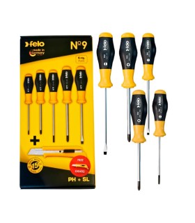 JUEGO 5  DESTORNILLADORES FELO + CUTER OLFA