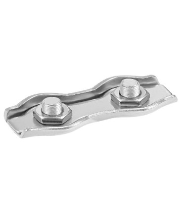 SUJETACABLES PLANO DOBLE INOX 316 Ø 4 mm