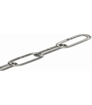 METRO CADENA SERIE LARGA INOX 5mm. ESLABON 20x45mm 763