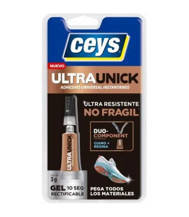 BLISTER ADHESIVO UNIVERSAL INSTANTANEO ULTRAUNIQ GEL CEYS 3GR