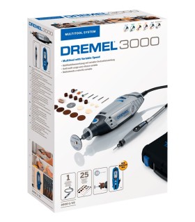 SET DREMEL 3000 JS 130W + 25 ACCESORIOS + MALETIN + EJE FLEXIBLE + SOPORTE PARED