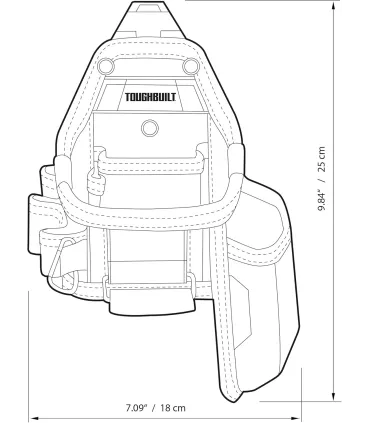 Bolsa Portaherram.Cuchilla 7 bolsillos TOUGBUILT