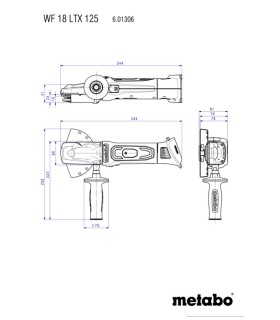 AMOLADORA PLANA WF18LTX 125 QUICK, 2 BATERIAS 5,5AH + CARGADOR