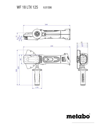 AMOLADORA PLANA WF18LTX 125 QUICK, 2 BATERIAS 5,5AH + CARGADOR