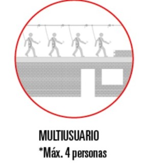 LINEA DE VIDA HORIZONTAL CINTA 30 METROS (4 OPERARIOS)