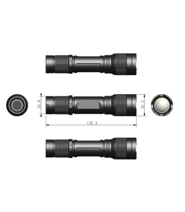 LINTERNA RECARGABLE LED 1000LM USB-C