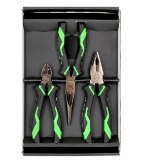 SET 3 ALICATES UNIVERSAL+CORTE+MECANICO RECTO KS TOOLS.