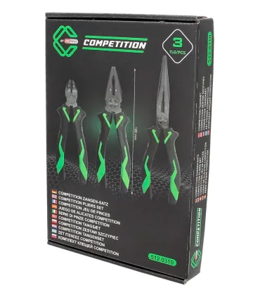 SET 3 ALICATES UNIVERSAL+CORTE+MECANICO RECTO KS TOOLS.