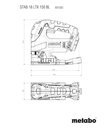 SIERRA CALAR METABO STAB18LTX 150BL - SOLO CARCASA