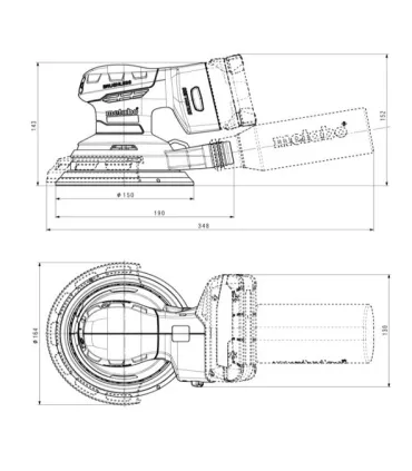 LIJADORA ROTORBITAL SXA18LTX 150 BL Ø150mm
