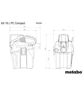 ASPIRADOR BAT. METABO AS 18 L PC COMPACT ***SOLO MAQ