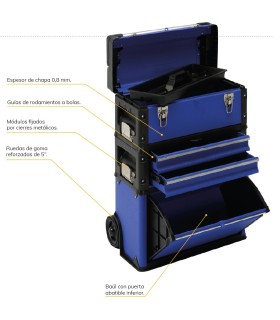 TROLLEY HERRAMIENTA ALYCO REFORZADO, COLOR AZUL