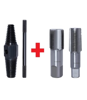 SET EXTRACTOR ESPECIAL RACORES CON MACHOS 1/2" Y 3/4"