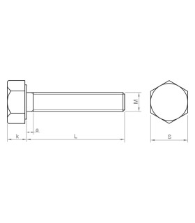 TORNILLO DIN 933 LATON
