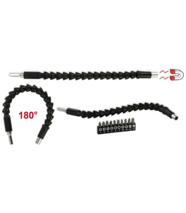 PORTAPUNTAS 1/4" FLEXIBLE 180º L 300mm