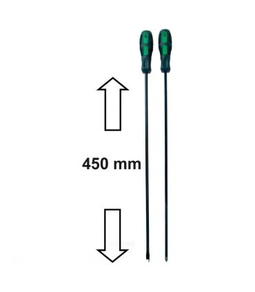 JUEGO 2 DESTORN. EXTRA LARGOS PLANO+PH2 L 450MM