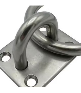 ANILLA C/PLACA FIJACION INOX 316  8mm 4 Taladros