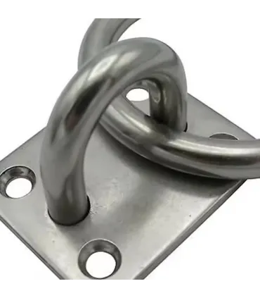 ANILLA C/PLACA FIJACION INOX 316  8mm 4 Taladros