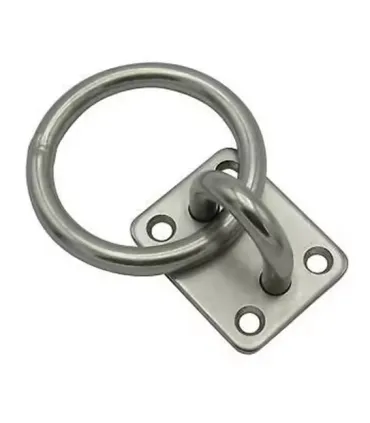 ANILLA DOBLE C/PLACA FIJACION INOX 316  6mm 4 Taladros